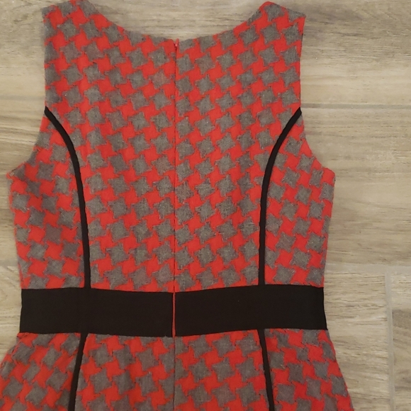 Knitted Red & Grey Dress - Picture 9 of 13